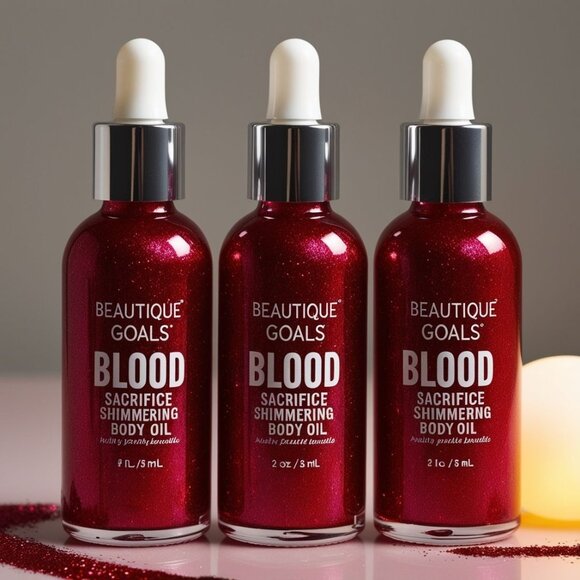 Halloween Red Sacrifice Shimmering Body Oil - Picture 2 of 3